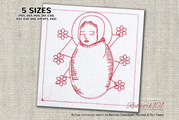 Baby Jesus Born Redwork Design: A Timeless Embroidery Art for Modern Stitchers