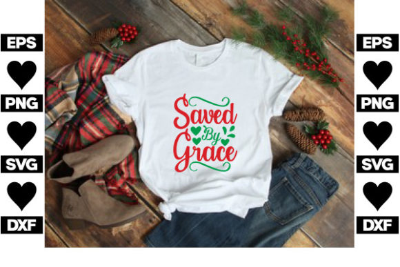 Christmas Jesus SVG: Saved by Gra Design