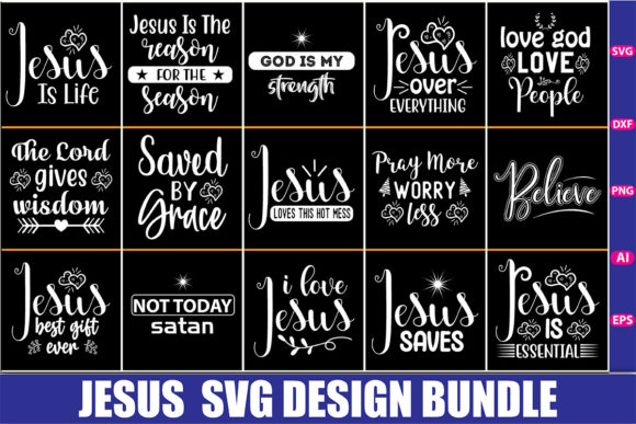 Jesus SVG Bundle File for Design Projects